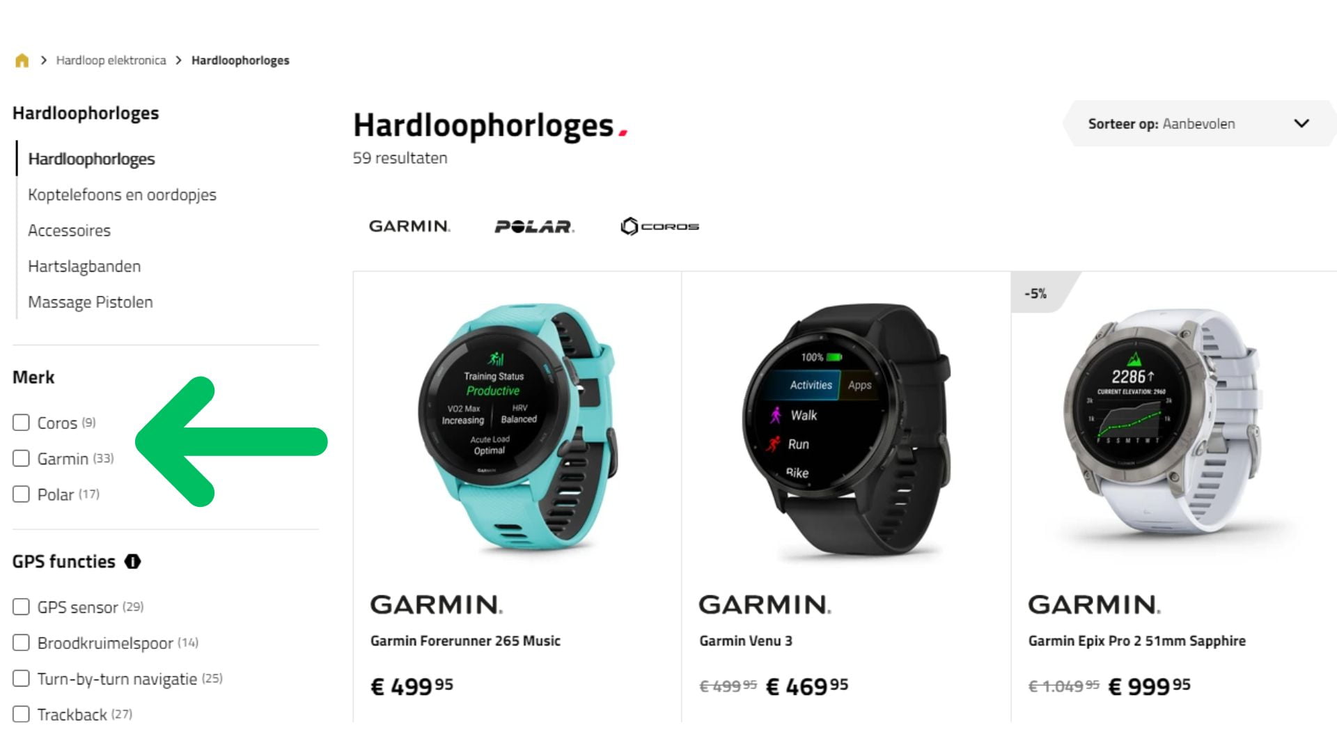 Hardloophorloge test